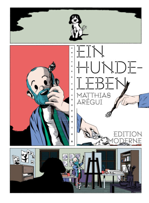 <span style='color: #3c3c3c;'>Matthias Aregui</span> <br><span style='font-style: italic; font-weight: bold;'>Ein Hundeleben</span>