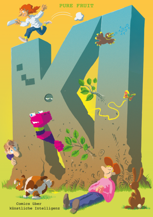 <span style='color: #3c3c3c;'>Pure Fruit</span> <br><span style='font-style: italic; font-weight: bold;'>Comics über Künstliche Intelligenz</span>